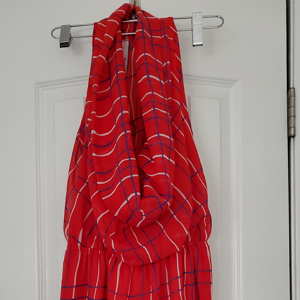 Chiffon red dress